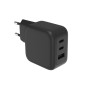 Chargeur USB rapide avec technologie GaN Fast - 3 sorties - USB-A & 2 x USB-C - 67W