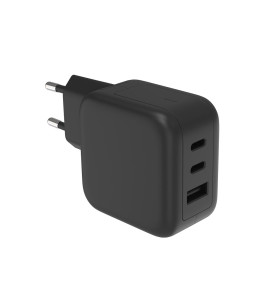Chargeur USB rapide avec technologie GaN Fast - 3 sorties - USB-A & 2 