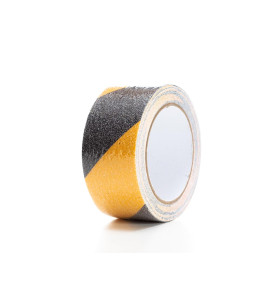 Bande antidérapante 5cm x 5m - Noir/Jaune - PRL