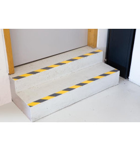 Bande antidérapante 5cm x 5m - Noir/Jaune - PRL