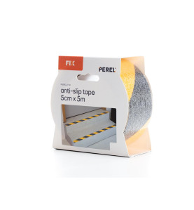 Bande antidérapante 5cm x 5m - Noir/Jaune - PRL