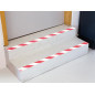 Bande antidérapante 5cm x 5m - Rouge/blanc
