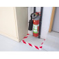Ruban de marquage en PVC 5cm x 33m - Rouge/Blanc