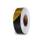 Adhésif réfléchissant en nid d'abeille 5cm x 5m - Noir/Jaune Adhésif réfléchissant en nid d'abeille 5cm x 5m - Noir/Jaune