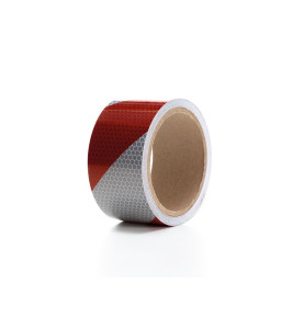 Adhésif réfléchissant en nid d'abeille 5cm x 5m - Rouge/Blanc - PRL