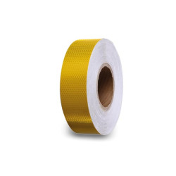 Adhésif réfléchissant en nid d'abeille 5cm x 5m - Jaune - PRL