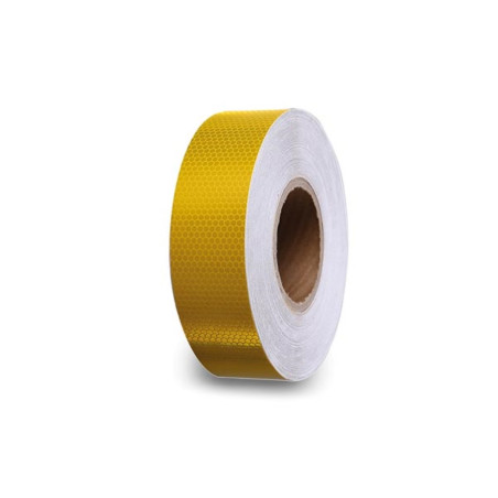 Adhésif réfléchissant en nid d'abeille 5cm x 5m - Jaune - PRL