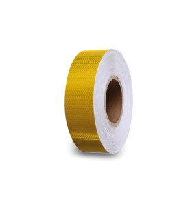 Adhésif réfléchissant en nid d'abeille 5cm x 5m - Jaune - PRL