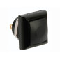 POUSSOIR MÉTALLIQUE CARRÉ AVEC CAPUCHON NOIR - 1P SPST OFF-(ON)