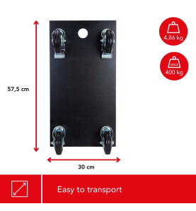 TRANSPORTEUR DE MEUBLES - 575 x 300 mm - CHARGE MAX. 400 kg - PRL