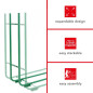 RANGE-BÛCHES - CHARGE MAX. 80 kg - 150-220 x 21-30 x 105 cm