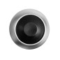POUSSOIR MÉTALLIQUE ROND AVEC CAPUCHON NOIR - 1P SPST OFF-(ON)