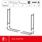 RANGE-BÛCHES - CHARGE MAX. 80 kg - 120 x 20 x 90 cm