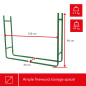 RANGE-BÛCHES - CHARGE MAX. 80 kg - 120 x 20 x 90 cm