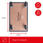 SUPPORT ROULANT POUR MEUBLES - RECTANGULAIRE - 650 x 400 mm - CHARGE MAX. 400 kg