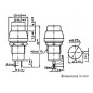 BOUTON-POUSSOIR OFF-ON ARGENTE