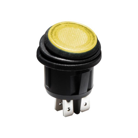 INTERRUPTEUR À BASCULE ILLUMINÉ - LED ORANGE 12 V - 2P DPST / ON-OFF -