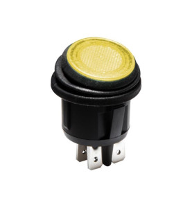 INTERRUPTEUR À BASCULE ILLUMINÉ - LED ORANGE 12 V - 2P DPST / ON-OFF -