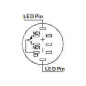 BOUTON-POUSSOIR MÉTALLIQUE ROND SPDT 1NO 1NC - ANNEAU ORANGE