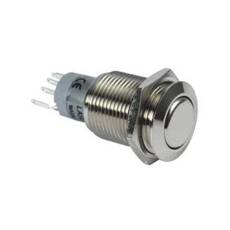 BOUTON-POUSSOIR ROND MÉTALLIQUE DPDT 2NO 2NC - Velleman