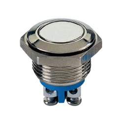 BOUTON-POUSSOIR PLAT EN ACIER INOXYDABLE SPST 1NO - Velleman