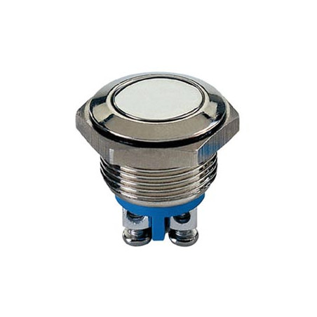 BOUTON-POUSSOIR PLAT EN ACIER INOXYDABLE SPST 1NO - Velleman