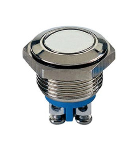 BOUTON-POUSSOIR PLAT EN ACIER INOXYDABLE SPST 1NO - Velleman