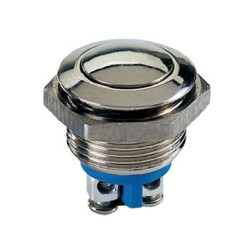 BOUTON-POUSSOIR ROND EN ACIER INOXYDABLE SPST 1NO - Velleman