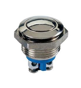 BOUTON-POUSSOIR ROND EN ACIER INOXYDABLE SPST 1NO - Velleman