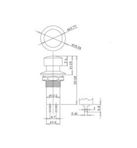 BOUTON-POUSSOIR OFF-ON ROUGE - Velleman
