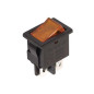 INTERRUPTEUR DE PUISSANCE A BASCULE 5A-250V DPST ON-OFF - AVEC TEMOIN NEON ORANGE