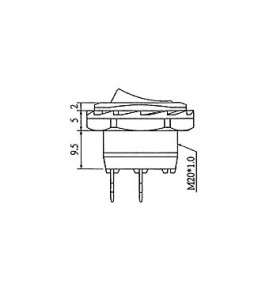 INTERRUPTEUR DE PUISSANCE A BASCULE 5A-250V SPST ON-OFF - AVEC TEMOIN 