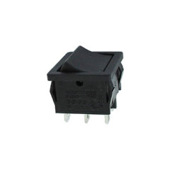 INTERRUPTEUR DE PUISSANCE A BASCULE 5A-250V DPDT ON-ON - NOIR - Vellem