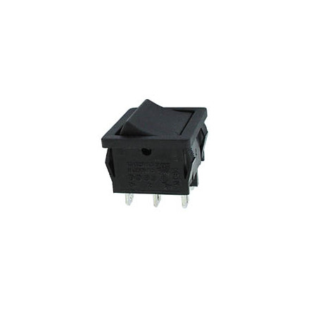 INTERRUPTEUR DE PUISSANCE A BASCULE 5A-250V DPDT ON-ON - NOIR - Vellem