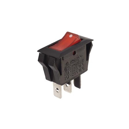 INTERRUPTEUR DE PUISSANCE A BASCULE 10A-250V SPST ON-OFF - AVEC TEMOIN
