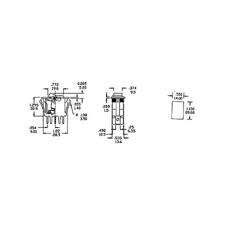 INTERRUPTEUR DE PUISSANCE A BASCULE 10A-250V SPST ON-OFF - AVEC TEMOIN NEON ORANGE
