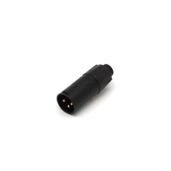REAN TINY - ADAPTATEUR XLR MÂLE VERS XLR MÂLE - NOIR - VS