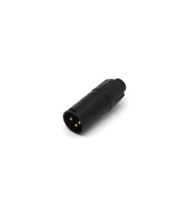 REAN TINY - ADAPTATEUR XLR MÂLE VERS XLR MÂLE - NOIR - VS