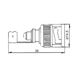 BNC MALE A SOUDER POUR CABLE 7mm