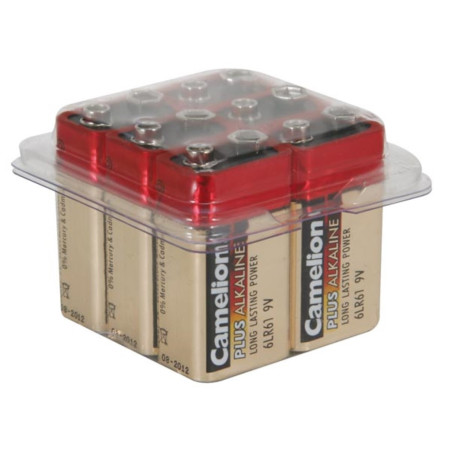 ALCALINE E-BLOCK 9V-500mAh (6 pcs/boîte) - Velleman
