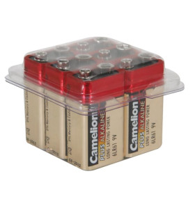 ALCALINE E-BLOCK 9V-500mAh (6 pcs/boîte) - Velleman