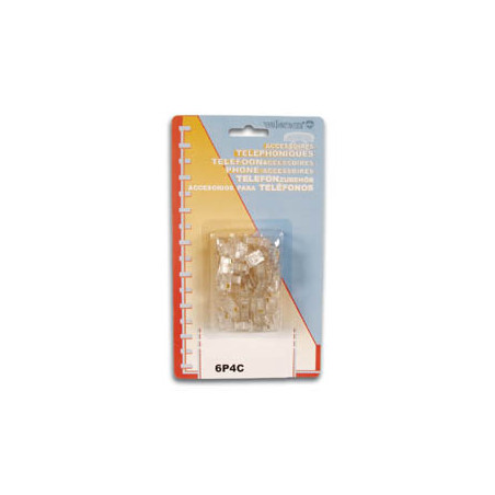 FICHE MODULAIRE RJ11 6P4C, 50 pcs EN BLISTER