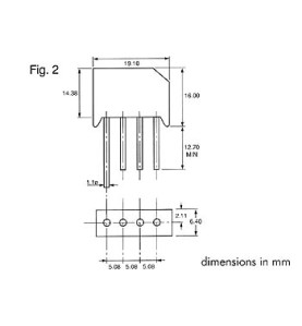 PONT DE REDRESSEMENT 50V-4A (RS401/L) - Velleman