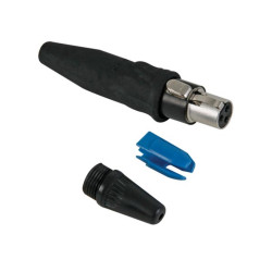 REAN TINY - CONNECTEUR FEMELLE, 3 PÔLES, NOIR, CONTACTS DORÉS - VS