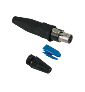 REAN TINY - CONNECTEUR FEMELLE, 3 PÔLES, NOIR, CONTACTS DORÉS - VS