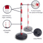 Poteau en plastique pour chaîne de signalisation - rouge/blanc - 2 pcs