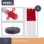Poteau en plastique pour chaîne de signalisation - rouge/blanc - 2 pcs