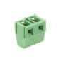 BORNIER PROFESSIONNEL, 2 PÔLES, VERT, AU PAS DE 7.5mm