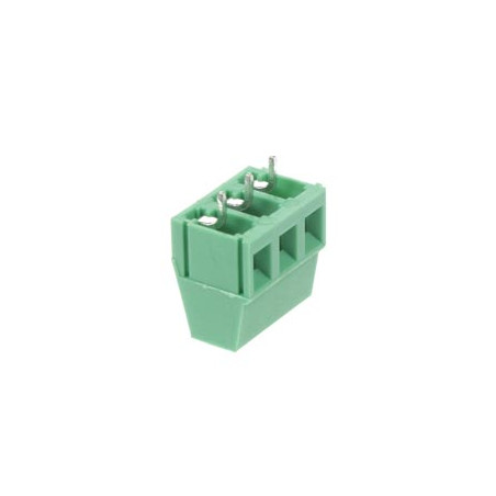 BORNIER À VIS PROFESSIONNEL, 3 PÔLES, VERT, AU PAS DE 5mm - Velleman