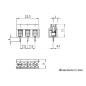 BORNIER A VIS, 3 POLES, AU PAS DE 7.5mm